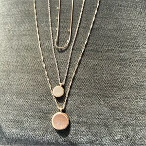 Madewell Triple Layer Coin Necklace in Gold